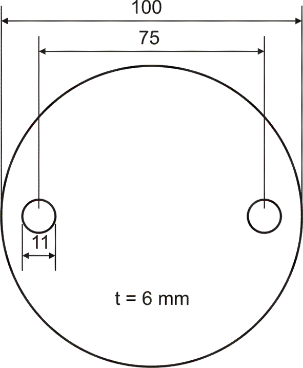 Edelstahl VA Ronde Ronden gelocht Ankerplatten B23102 Edelstahl VA Ronde Ronden gelocht Ankerplatten B23102