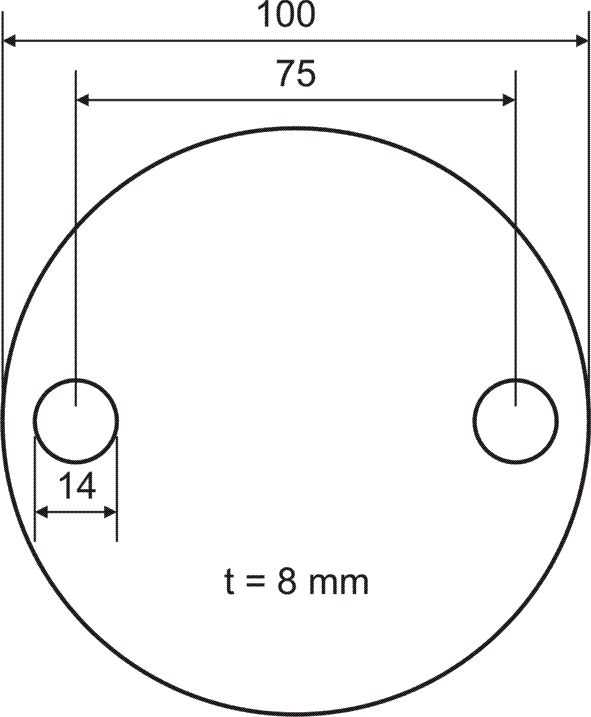 Edelstahl VA Ronde Ronden gelocht Ankerplatten B23104 Edelstahl VA Ronde Ronden gelocht Ankerplatten B23104