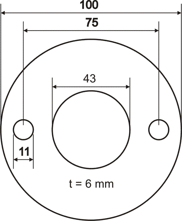 Edelstahl VA Ronde Ronden gelocht Mittelloch Ankerplatten B23109 Edelstahl VA Ronde Ronden gelocht Mittelloch Ankerplatten B23109