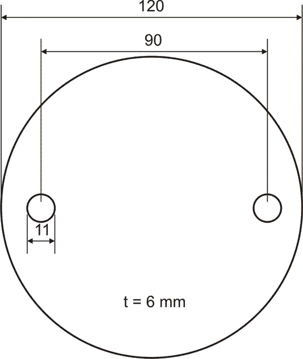 Edelstahl VA Ronde Ronden gelocht Ankerplatten B23122 Edelstahl VA Ronde Ronden gelocht Ankerplatten B23122