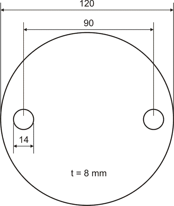 Edelstahl VA Ronde Ronden gelocht Ankerplatten B23124 Edelstahl VA Ronde Ronden gelocht Ankerplatten B23124