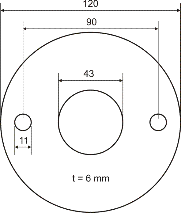 Edelstahl VA Ronde Ronden gelocht Mittelloch Ankerplatten B23129 Edelstahl VA Ronde Ronden gelocht Mittelloch Ankerplatten B23129