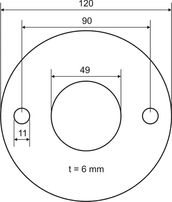 Edelstahl VA Ronde Ronden gelocht Mittelloch Ankerplatten B23130 Edelstahl VA Ronde Ronden gelocht Mittelloch Ankerplatten B23130