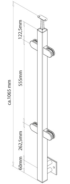 Geländerpfosten Pfosten Edelstahl Glas Geländerpfosten Pfosten Edelstahl Glas