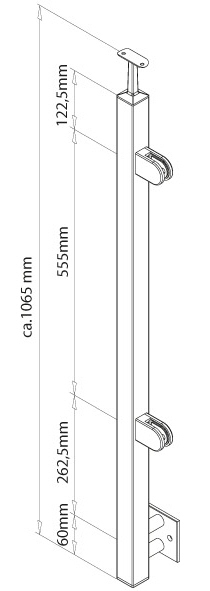 Geländerpfosten Pfosten Edelstahl Glas Geländerpfosten Pfosten Edelstahl Glas